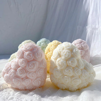 Rose Heart Silicone Candle Mould