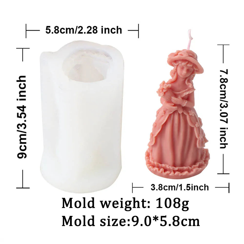3D Angel Girls Candle Silicone Candle Mould