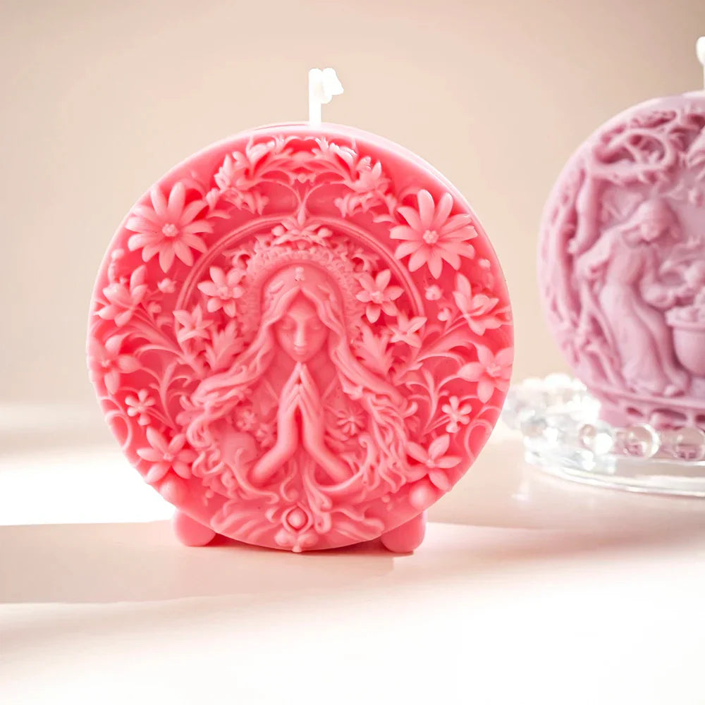 Praying Madonna and Jesus Family Candle Mould