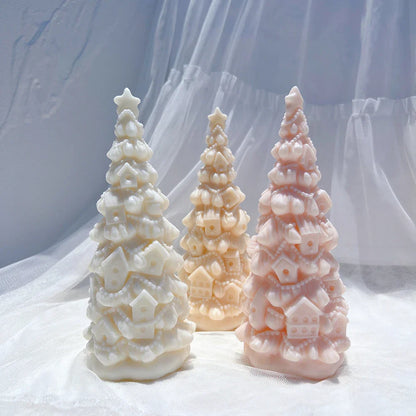 Birdhouse Christmas Tree Silicone Candle Mould