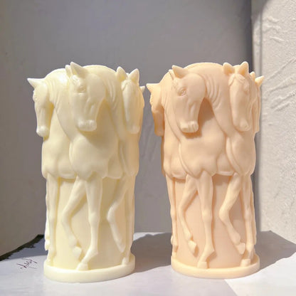 Horse Herd Candle Mould