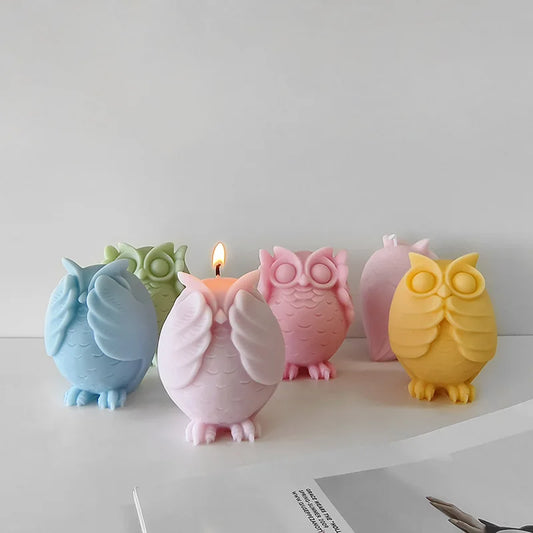 Cartoon Owl Silicone Candle Mould for DIY Aroma Candle