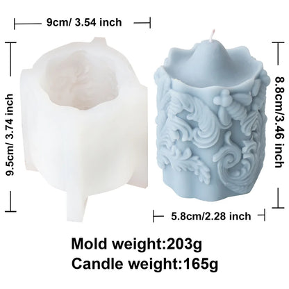 Honey Bee Blossom Pillar Candle Mould