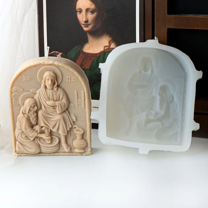 Jesus Enthronement Silicone Mould for Candle Making