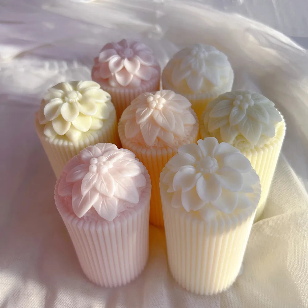 Cylindrical Pillar Flower Candle Mould