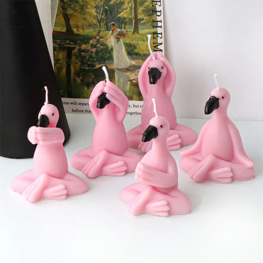 3D Flamingo Silicone Candle Mould for Cute Bird Crafts