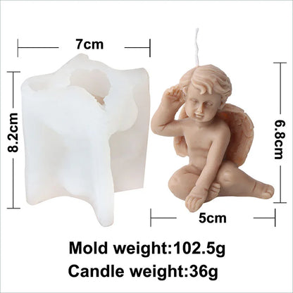 Cute Angel Theme Silicone Candle Mould