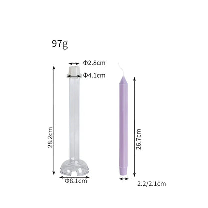 Hexagon Stripe Pole Acrylic Taper Candle Mould