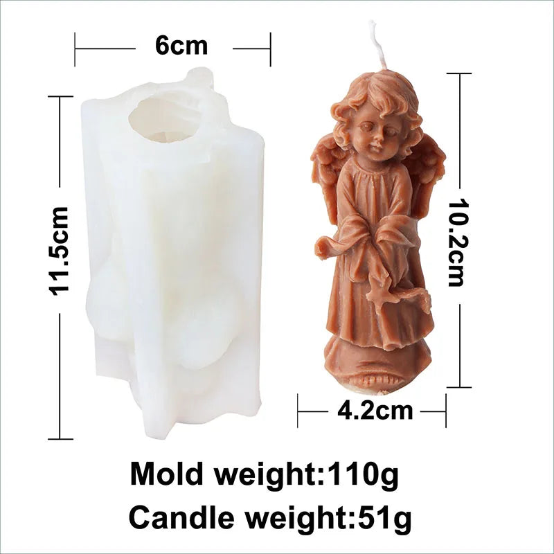 Cute Angel Theme Silicone Candle Mould
