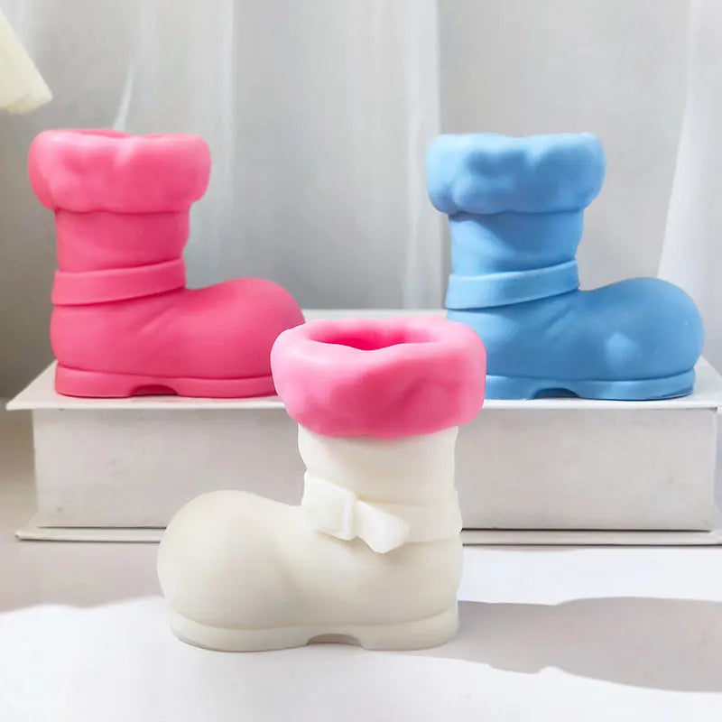 Festive Christmas Boot Candle Mould