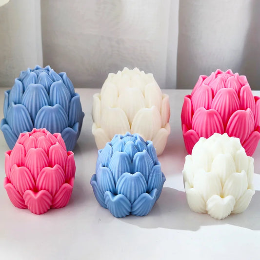Buddhism Lotus Flower Candle Mould
