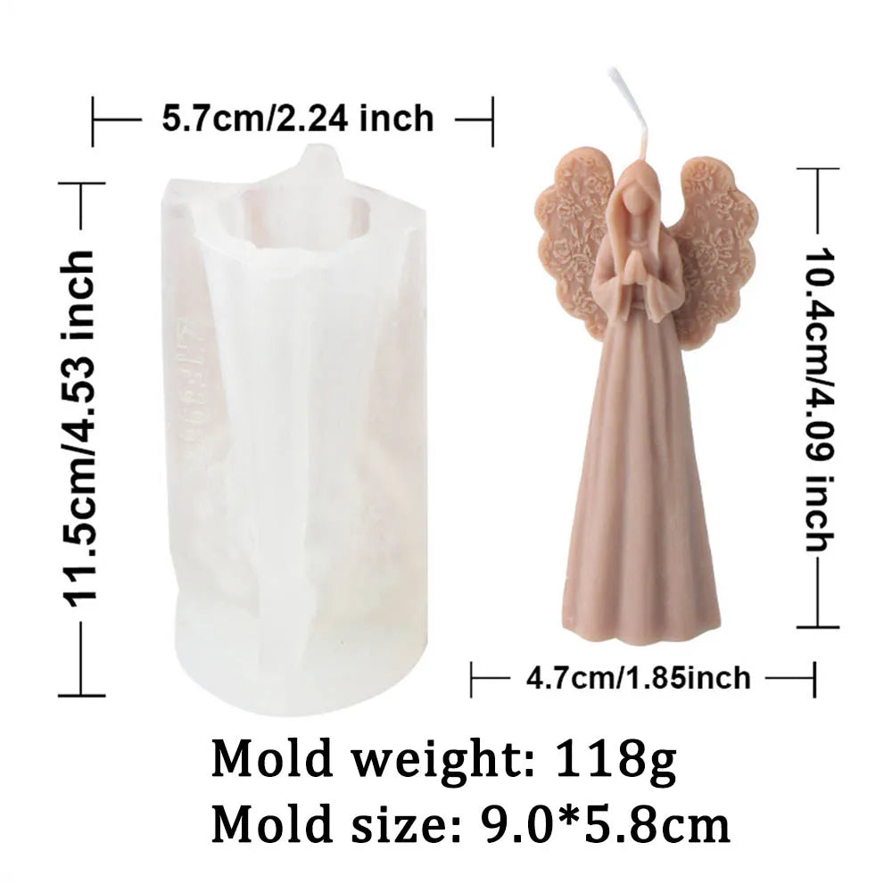 3D Angel Girls Candle Silicone Candle Mould