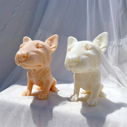 Bullhead Terrier Statue Candle Silicone Mould