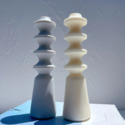 Cylindrical Geometric Pillar Candle Silicone Mould