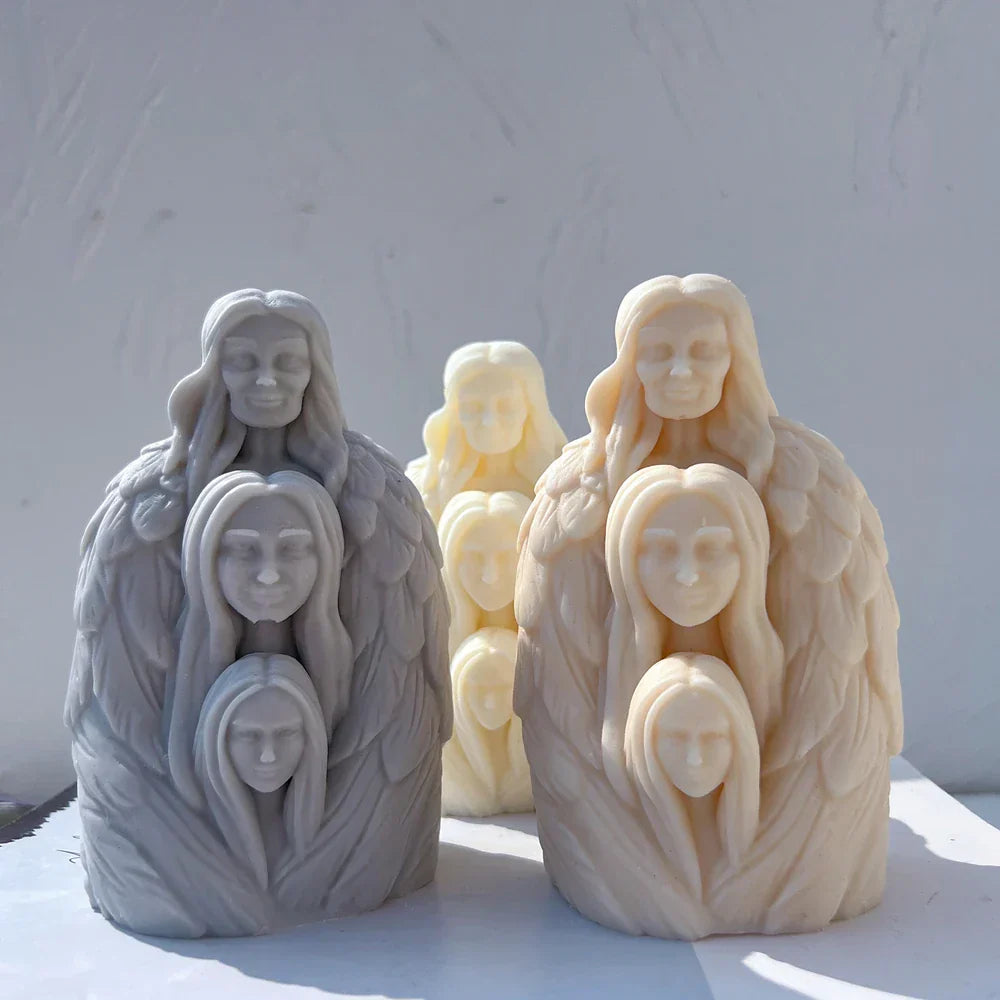 Three-Headed Male and Female Body Candle Mould