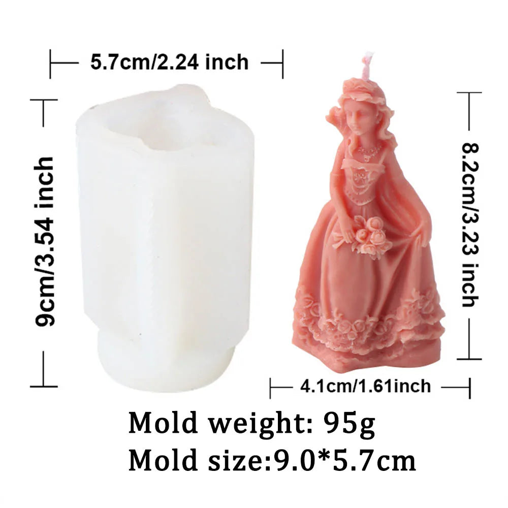 3D Angel Girls Candle Silicone Candle Mould