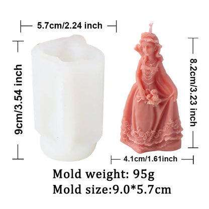 3D Angel Girls Candle Silicone Candle Mould
