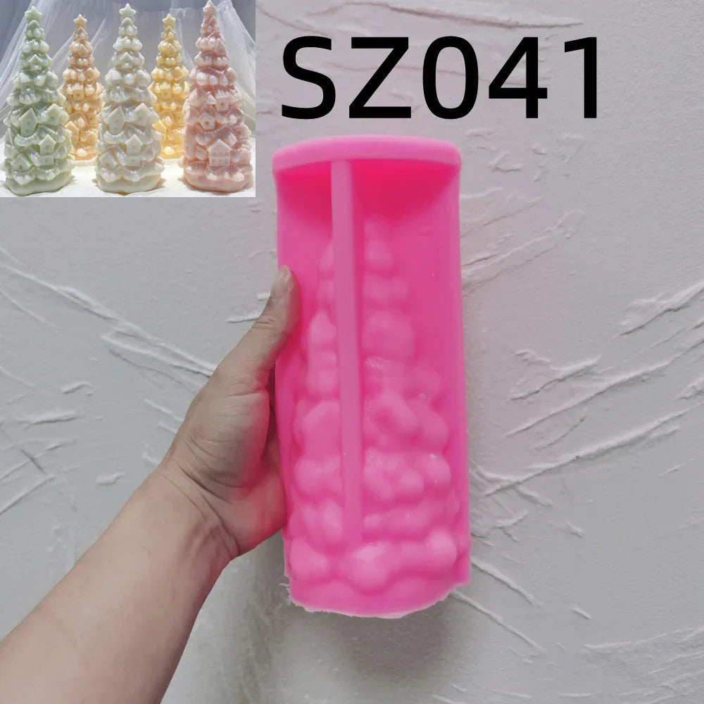 Birdhouse Christmas Tree Silicone Candle Mould