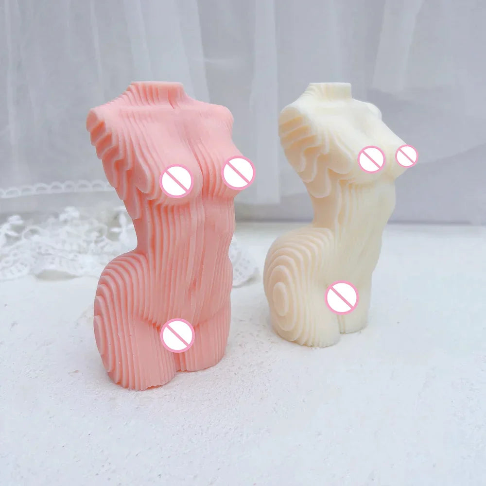 Geometric Female Body Wax Candle Mould