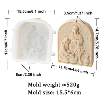 Jesus Enthronement Silicone Mould for Candle Making