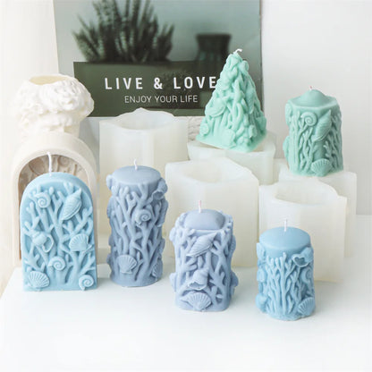 Coral Pillar Candle Silicone Mould