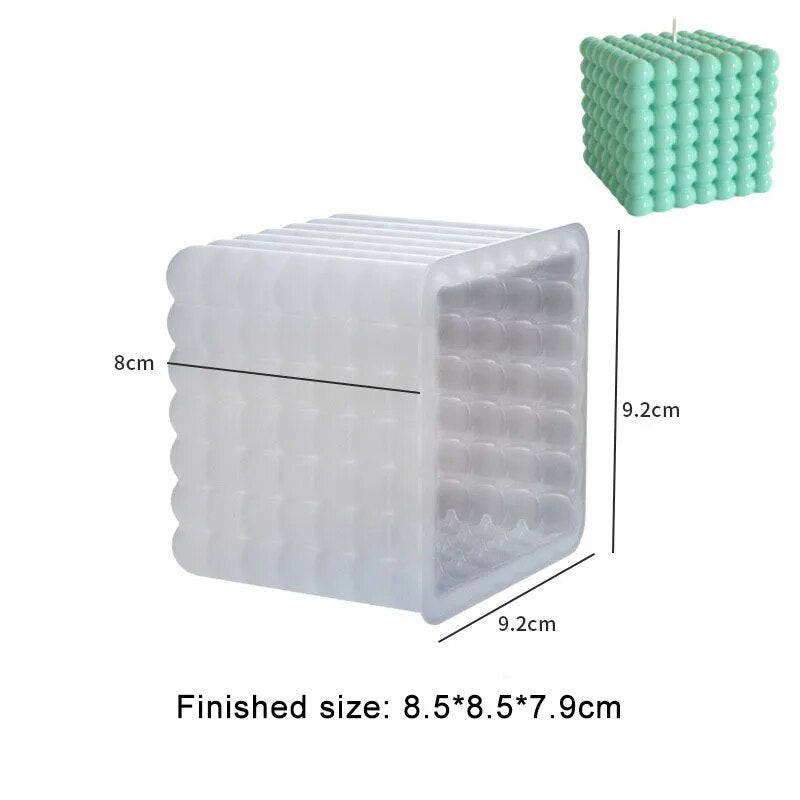 Multi Size Bubble Cube Candle Mould