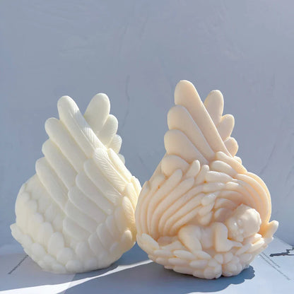 Sleeping baby Angel with Wings Candle Mould