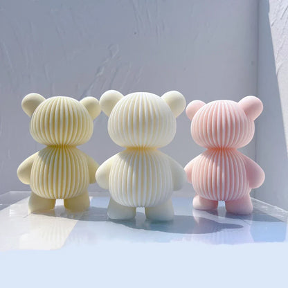 Ribbed Bear & Rabbit Candle Mould