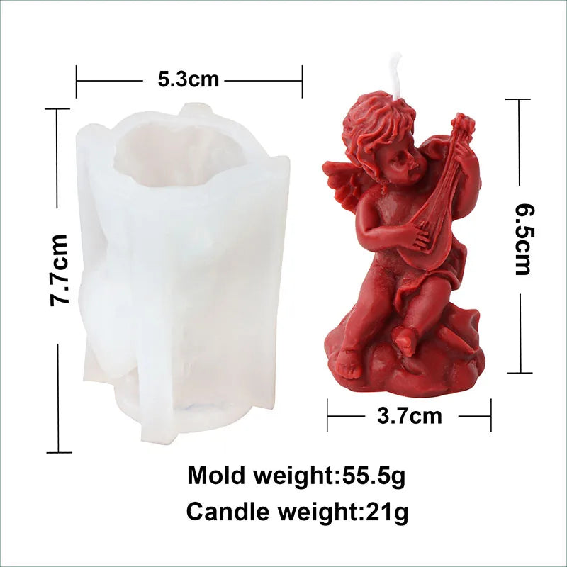 Cute Angel Theme Silicone Candle Mould