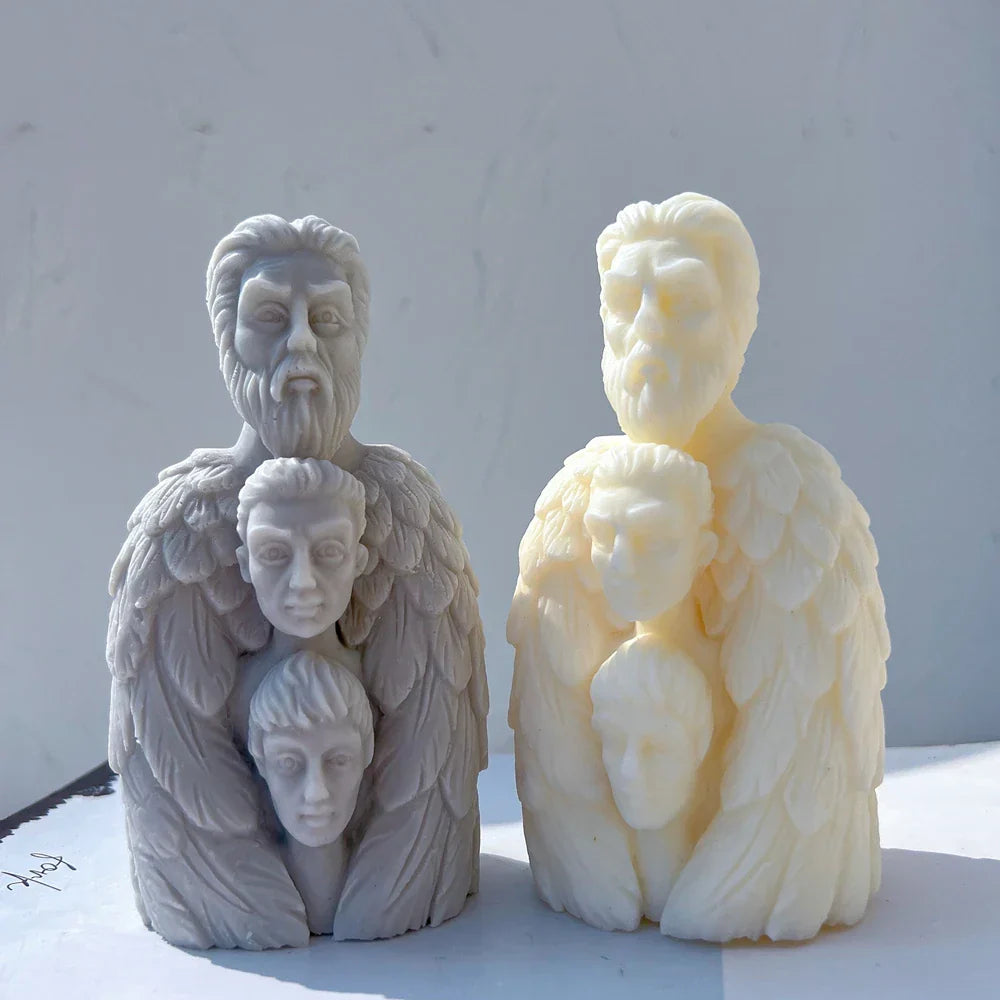 Three-Headed Male and Female Body Candle Mould