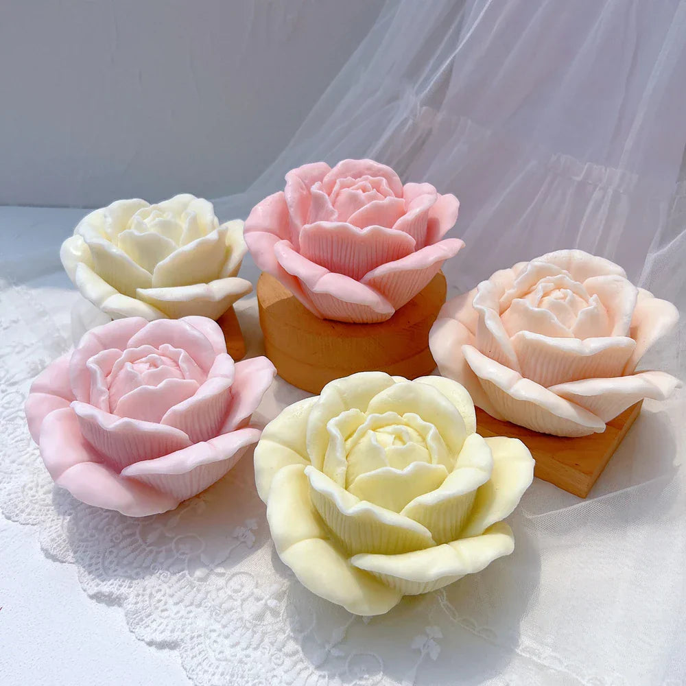 Big Size Rose Shaped Candle Mould