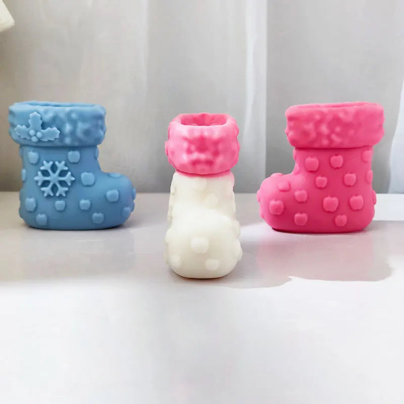 Festive Christmas Boot Candle Mould