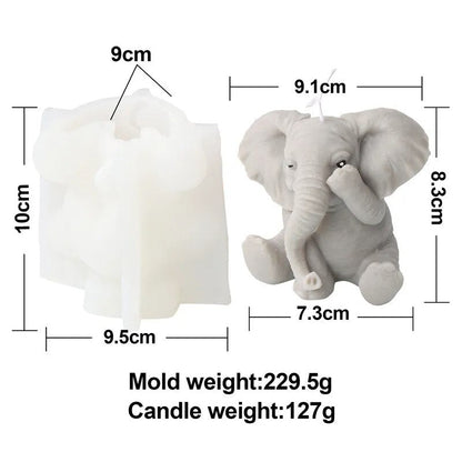 Cute Elephant Candle Mould