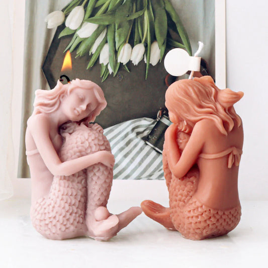 Delicate Mermaid Shape Silicone Candle Mould