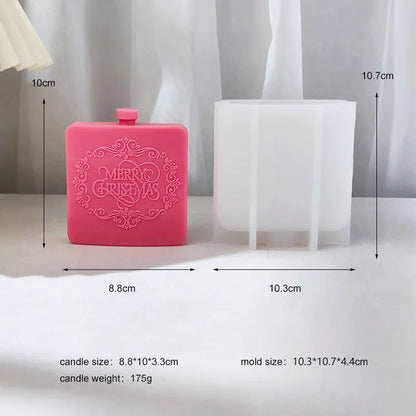 Festive Christmas Perfume Bottle Candle Mould