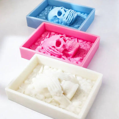 Trinity Skull Wisdom Candle Mould