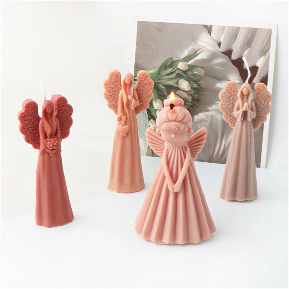 3D Angel Girls Candle Silicone Candle Mould