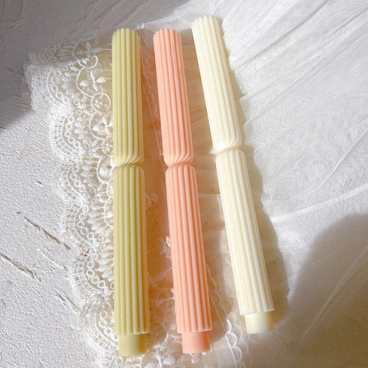 Striped Roman Column Taper Candles Mould