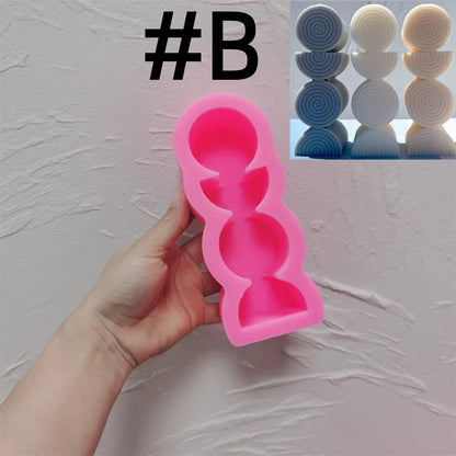 Fluted Swirl Twist Fancy Boho Rainbow Arch Candle Silicone Mould