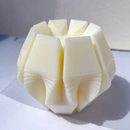 Geometric Wave Twirl Candle Silicone Mould