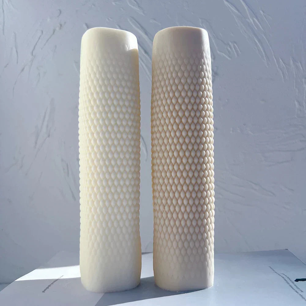 Geometric Raindrop Long Pillar Candle Mould