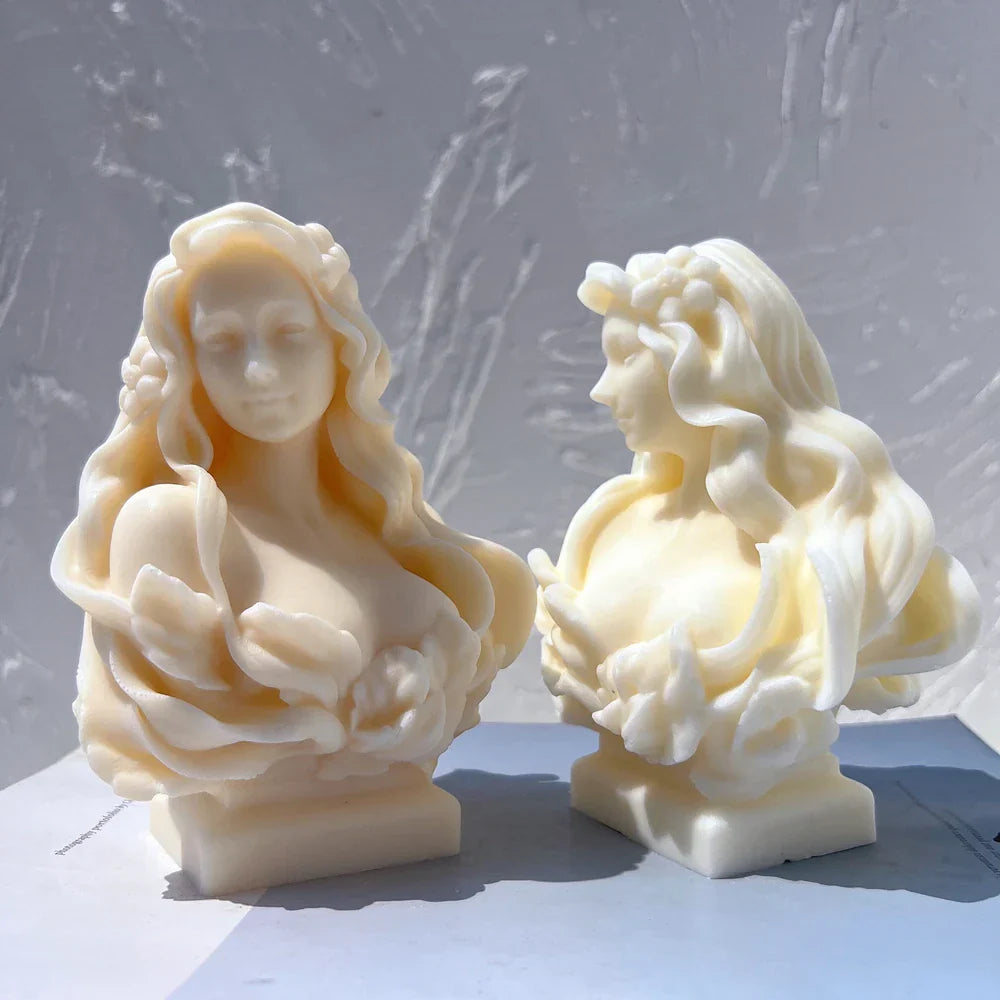 Curls & Flames Candle Silicone Mould