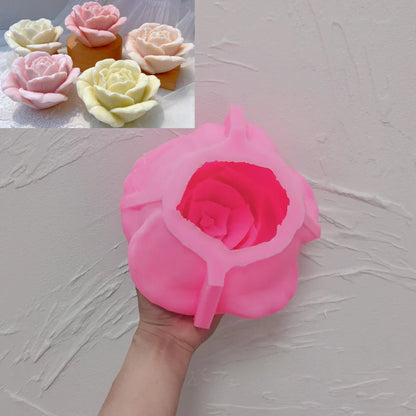 Big Size Rose Shaped Candle Mould