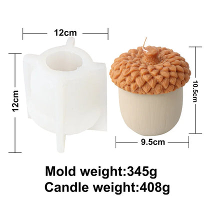 Acorn Nut Candle Silicone Mould