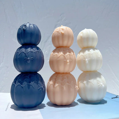 Halloween Spider Pumpkin Stack Candle Mould