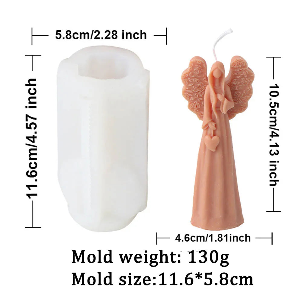 3D Angel Girls Candle Silicone Candle Mould