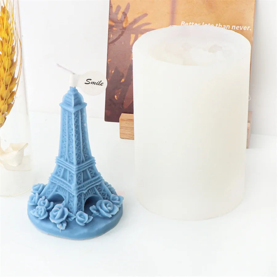 Eiffel Tower Pisa Tower Silicone Candle Mould