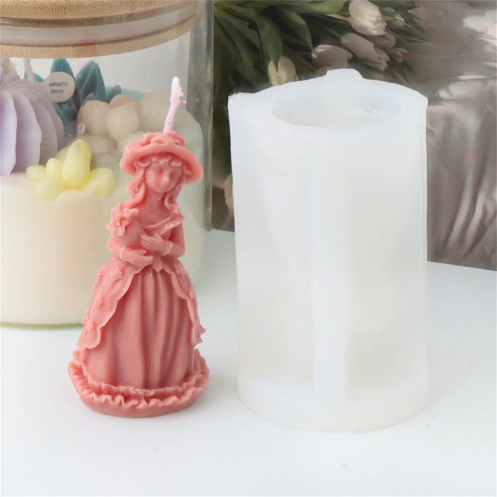 3D Angel Girls Candle Silicone Candle Mould