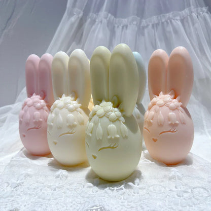 Easter Egg with Rabbit ears Silicone Candle Mould