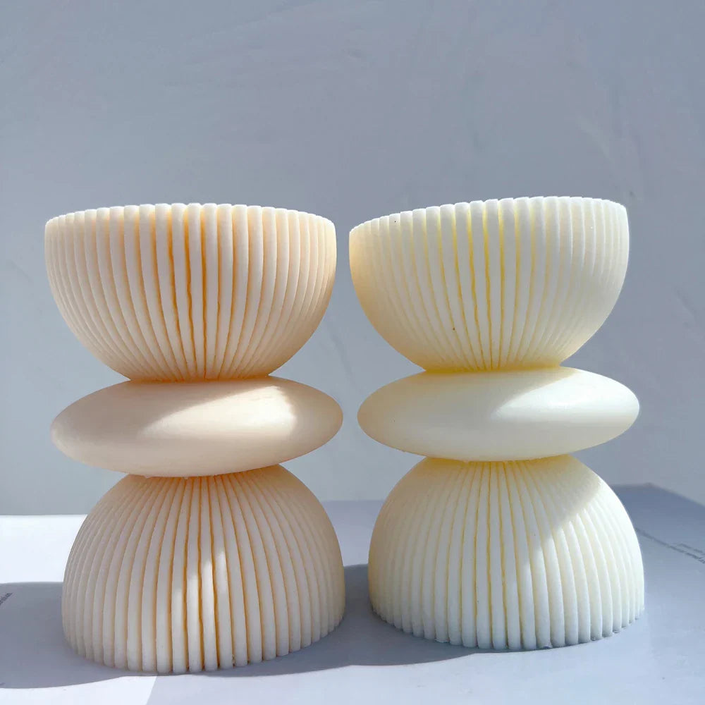 Twist Ribbed Twirl Pillar Candle Mould
